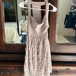 M Missoni racer, back metallic knit dress.